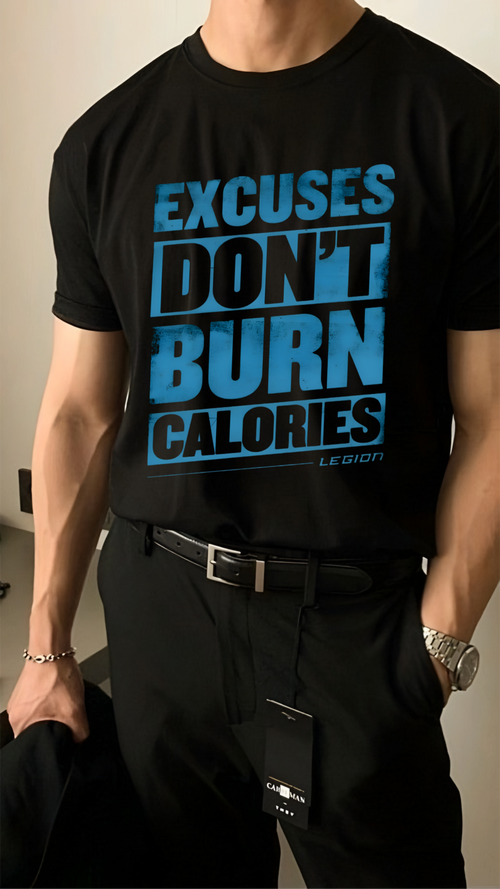 Excuses Don’t Burn Calories – Motivational Gym T-Shirt (Unisex)